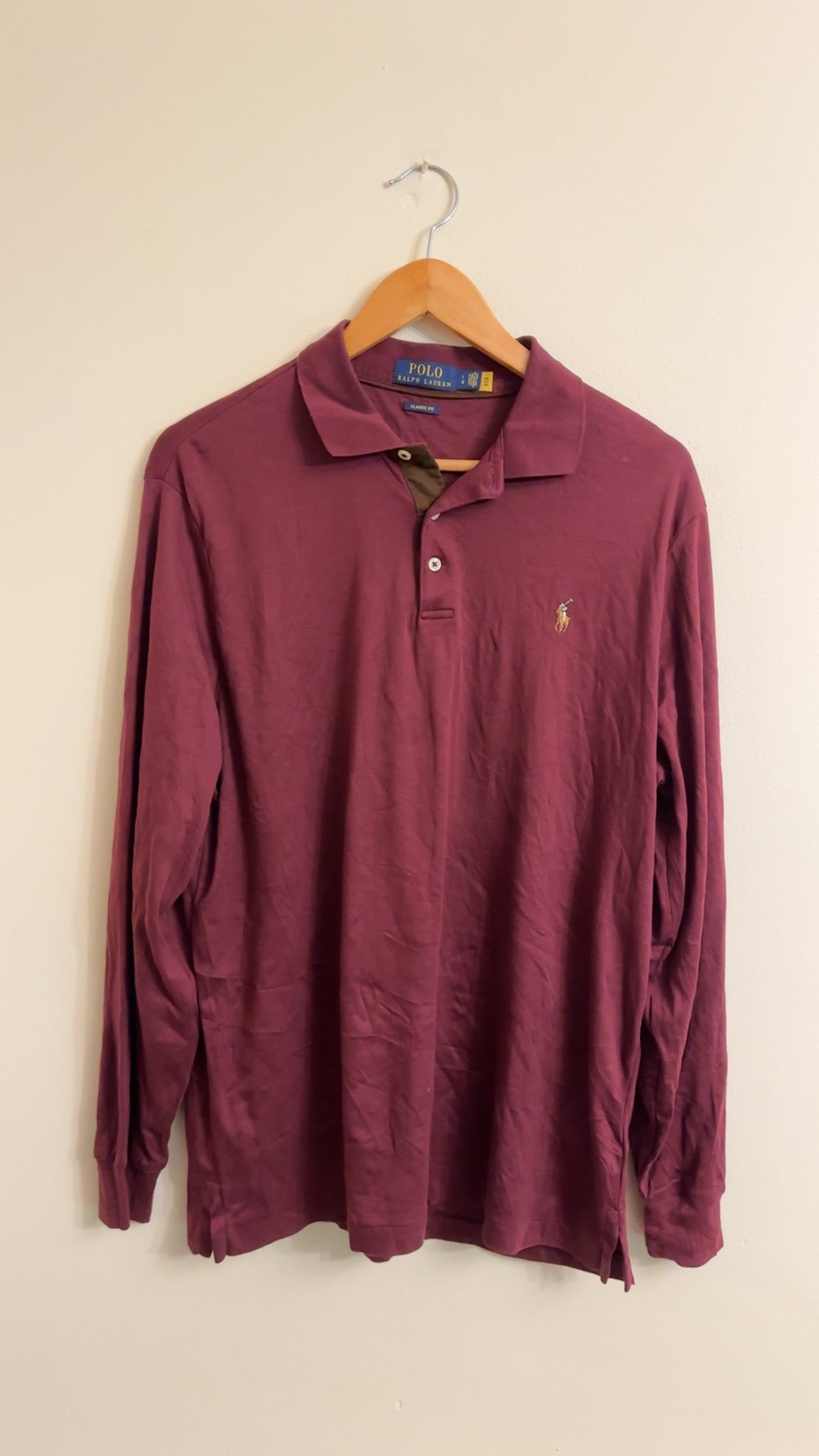Large Maroon/Burgundy Ralph Lauren Polo