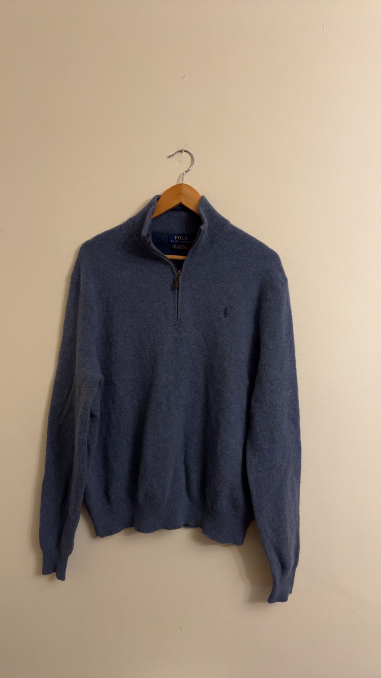 Medium Slim Fit Blue Ralph Lauren Quarter Zip