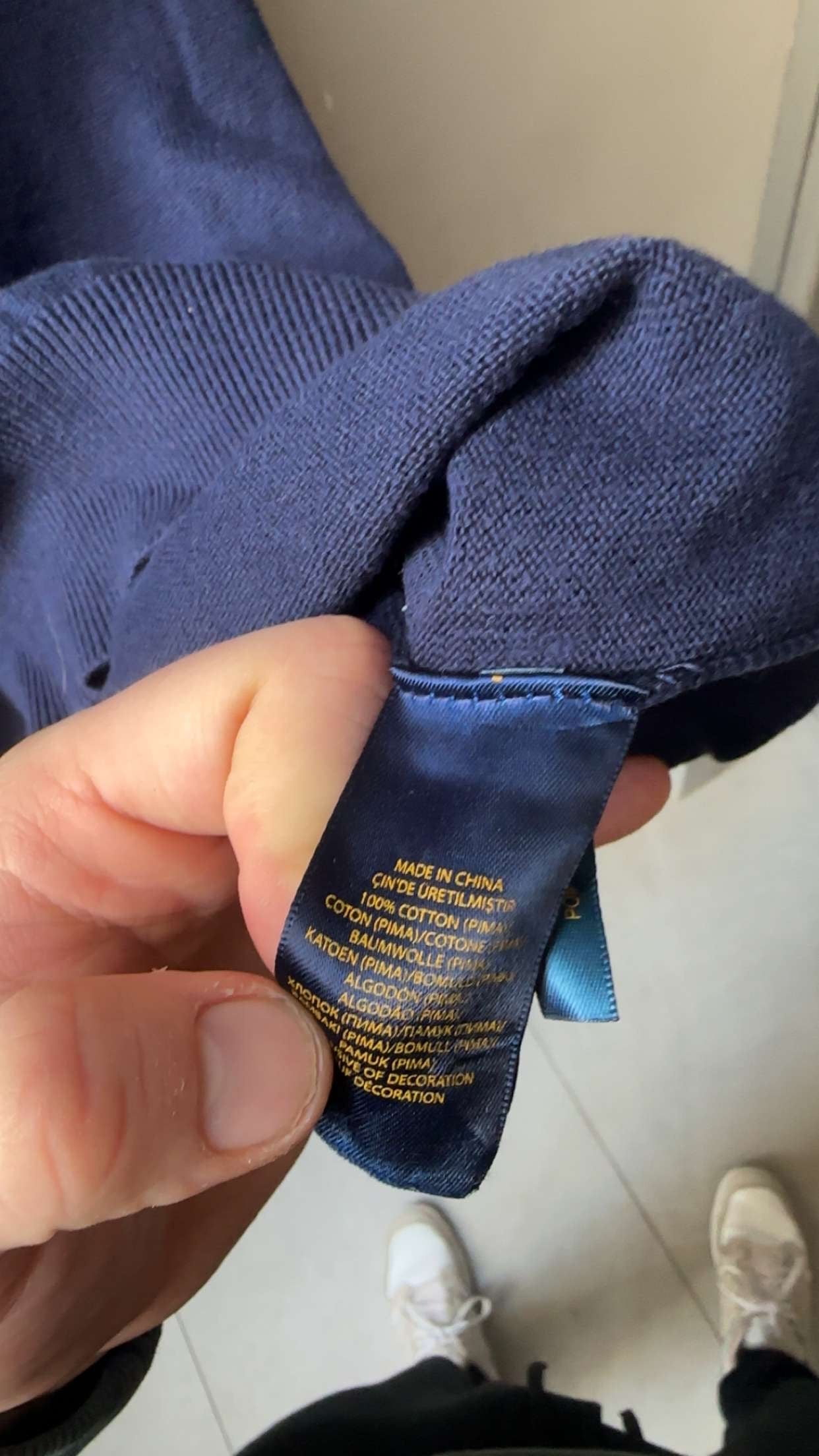 XL Ralph Lauren Navy Polo Golf Quarter Zip