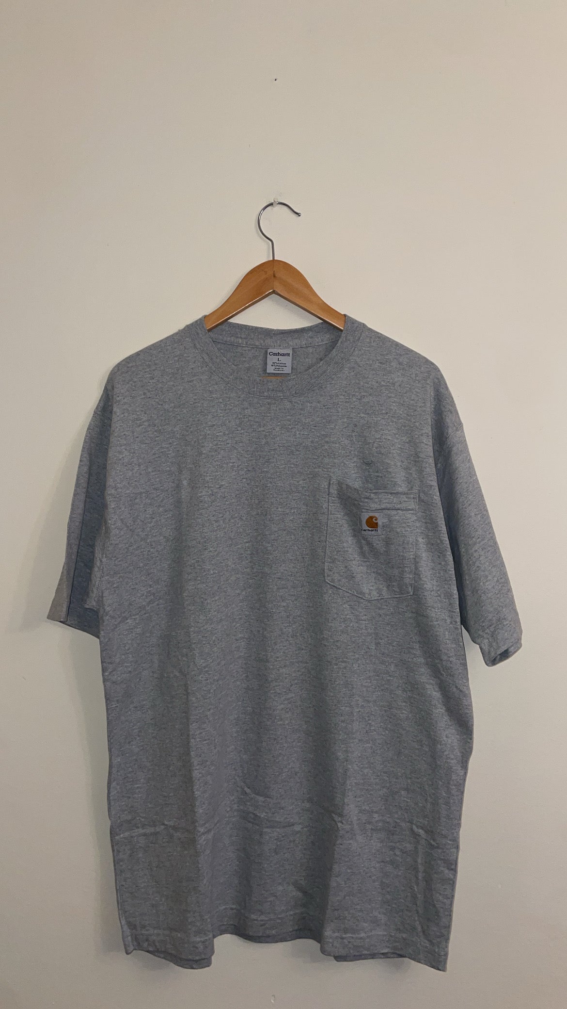 Large Loose Fit Grey Carhartt Tee