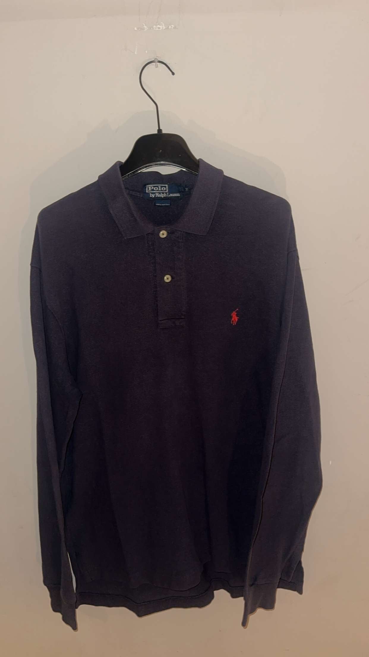 Medium Navy Long Sleeve Polo
