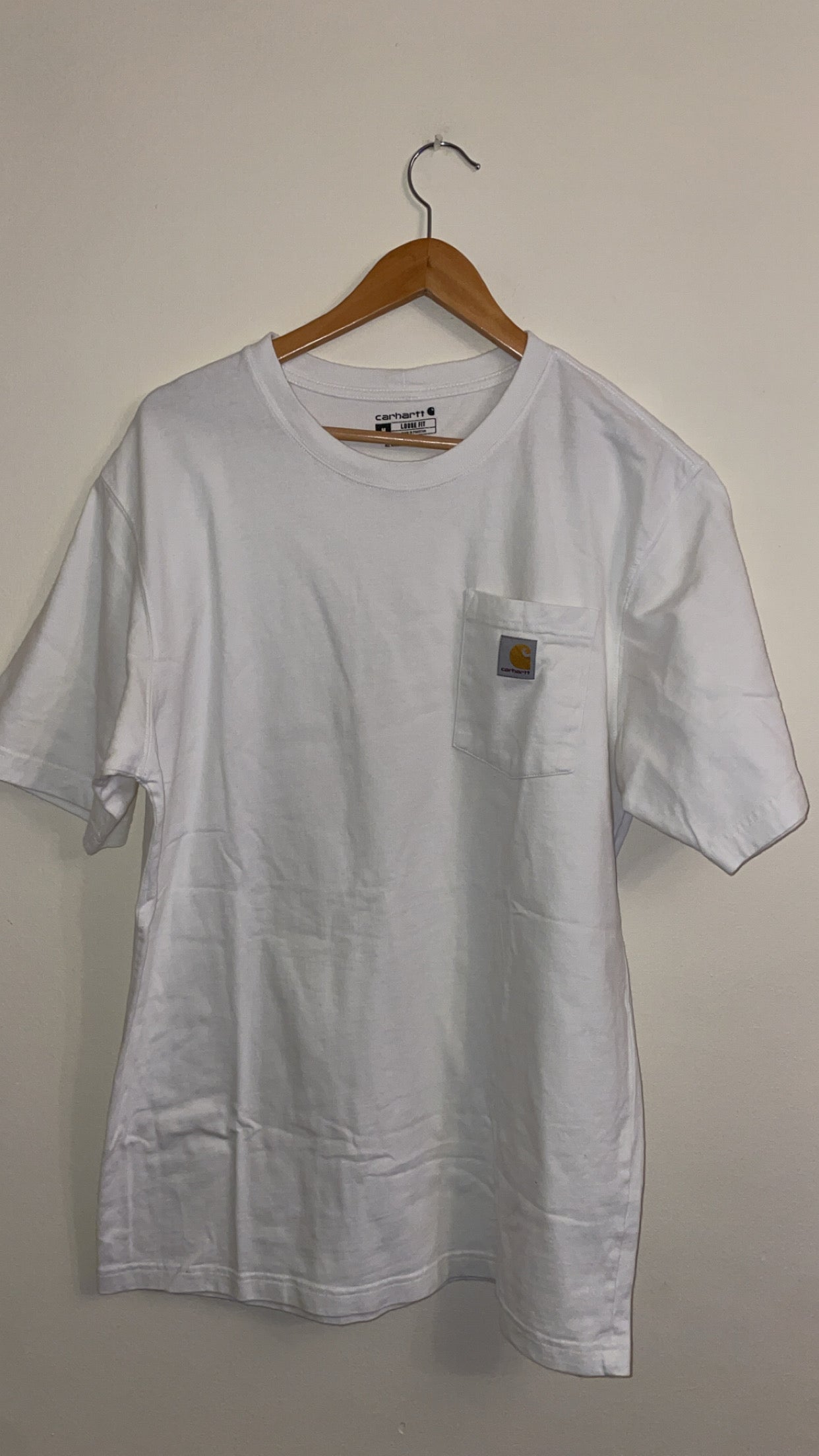 Small Loose Fit White Carhartt Tee