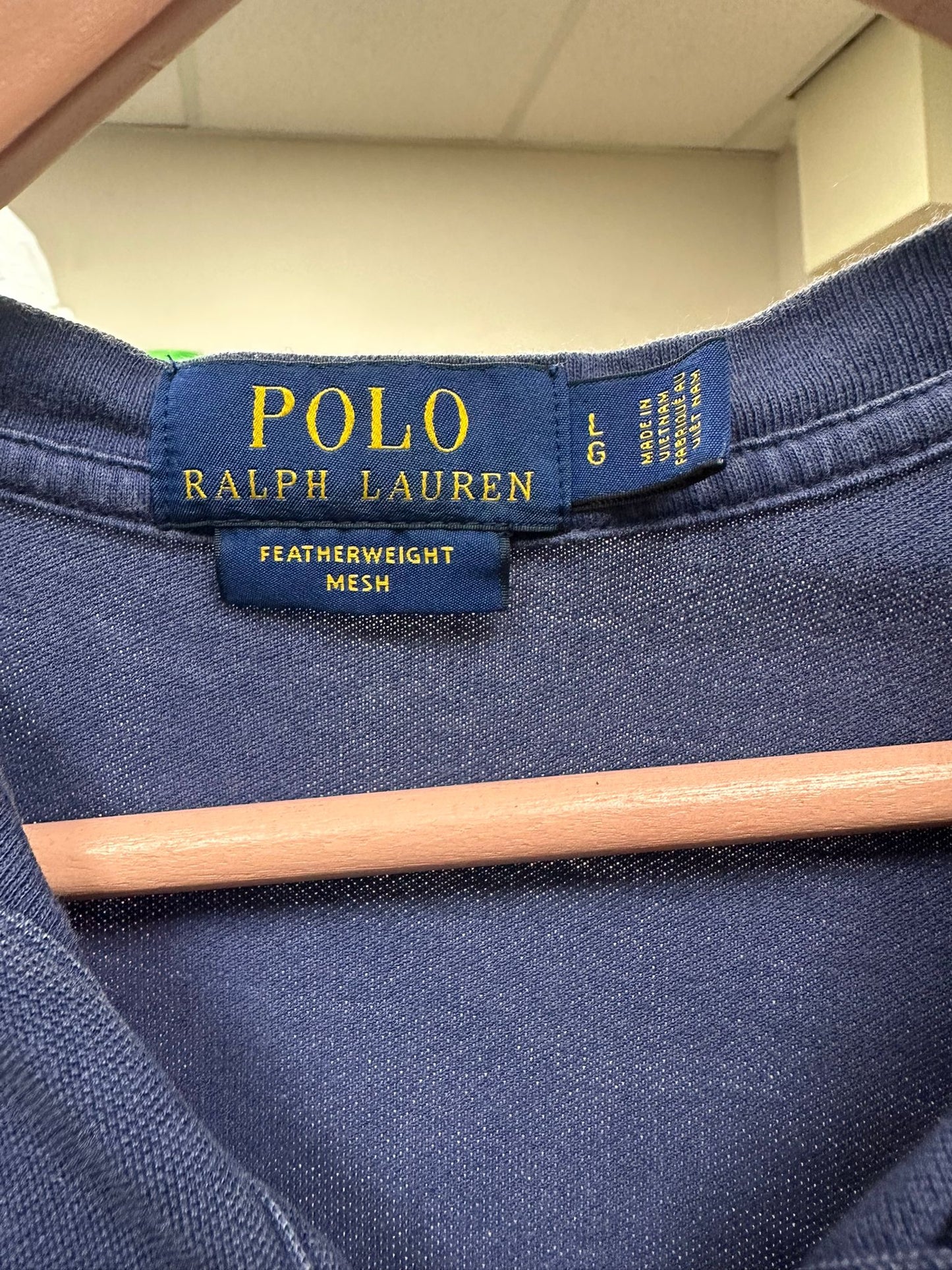 Ralph Lauren Navy Short-Sleeve Henley (Men’s Large)