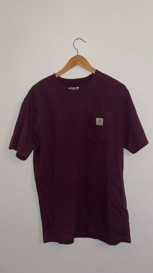 Small Loose Fit Maroon Carhartt Tee