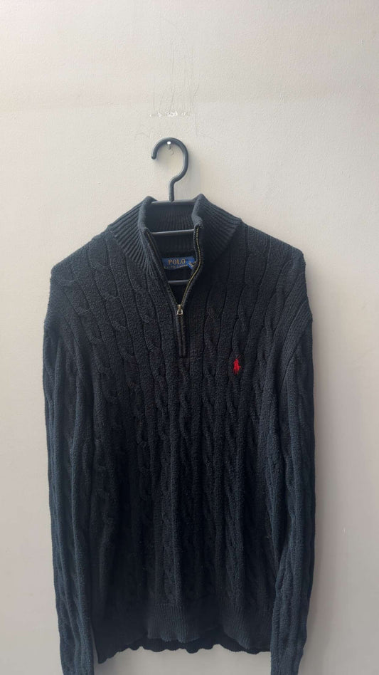 Small Black Ralph Lauren Knitted Quarter Zip