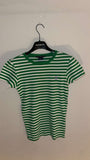 Women’s Medium Ralph Lauren Green/White Stripe Tee