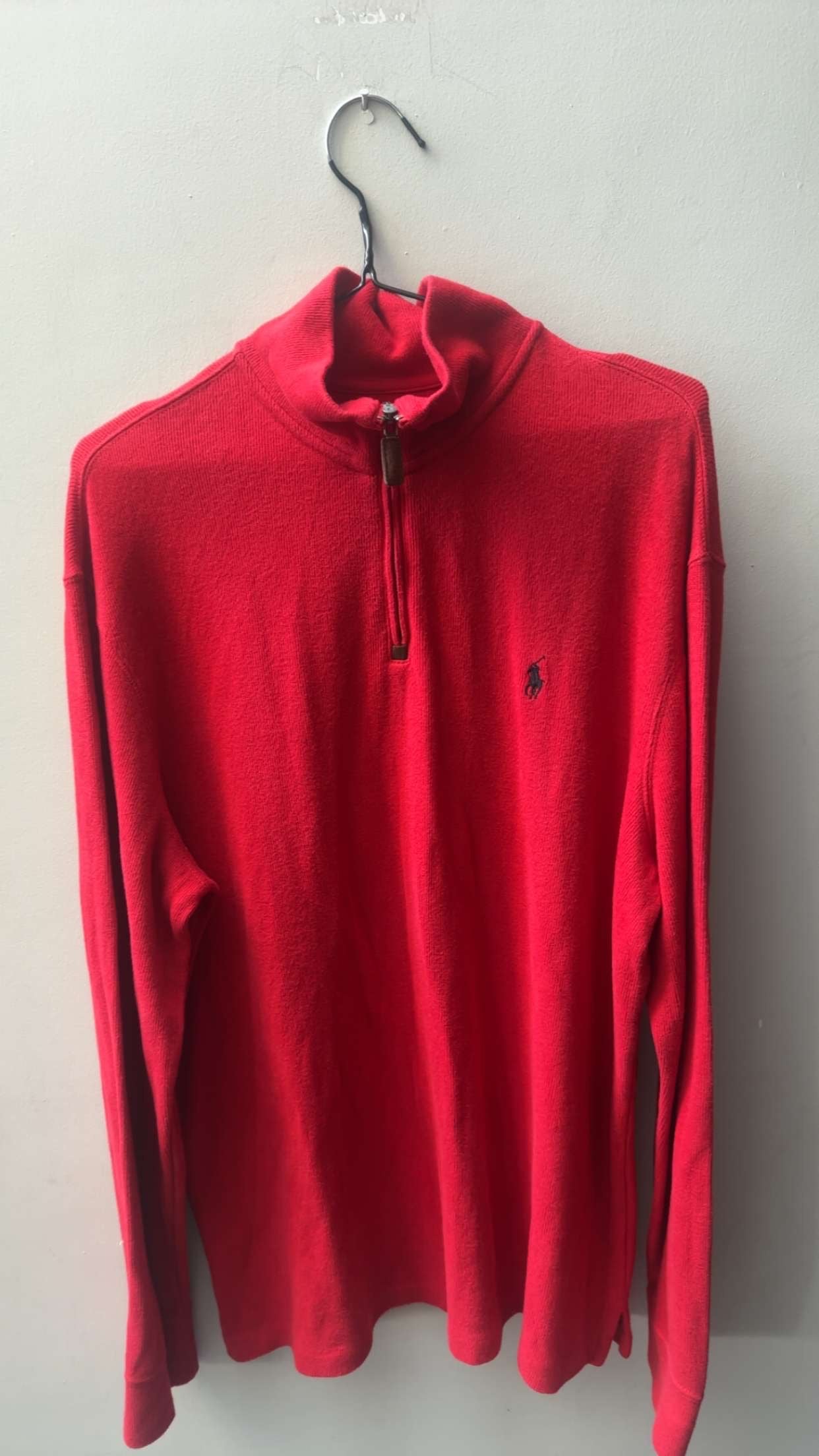 Large Red Ralph Lauren Quarter Zip