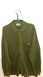 Large Olive Green Full-Button Lacoste Shirt