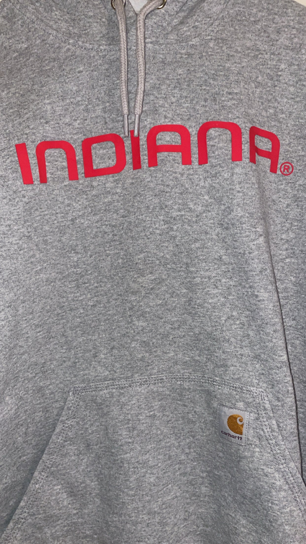 Small Loose Fit Grey Carhartt Hoodie