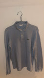 XS Lavender/Light Blue Long-Sleeve Lacoste Polo