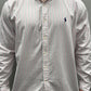 Ralph Lauren Oxford Shirt – White with Pink & Blue Stripes – Size 17.5 – Grade A